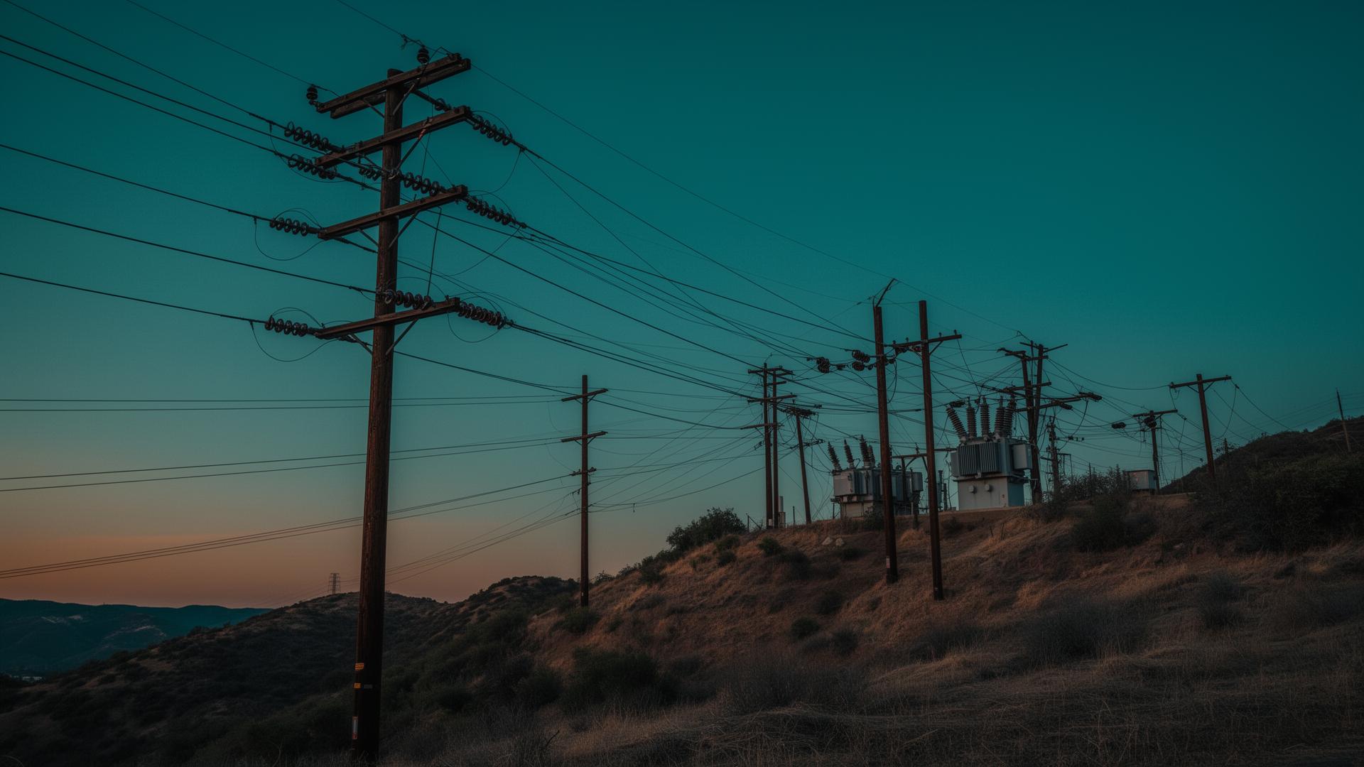 Existing overhead electrical grid infrastructure